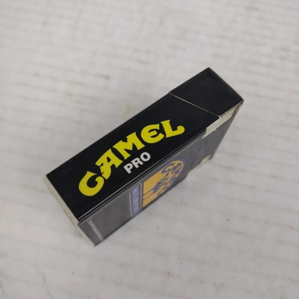 VTG CAMEL Y2K Motorcycle Joe 90's PRO Black Flip-Top Lighter Non Refillable